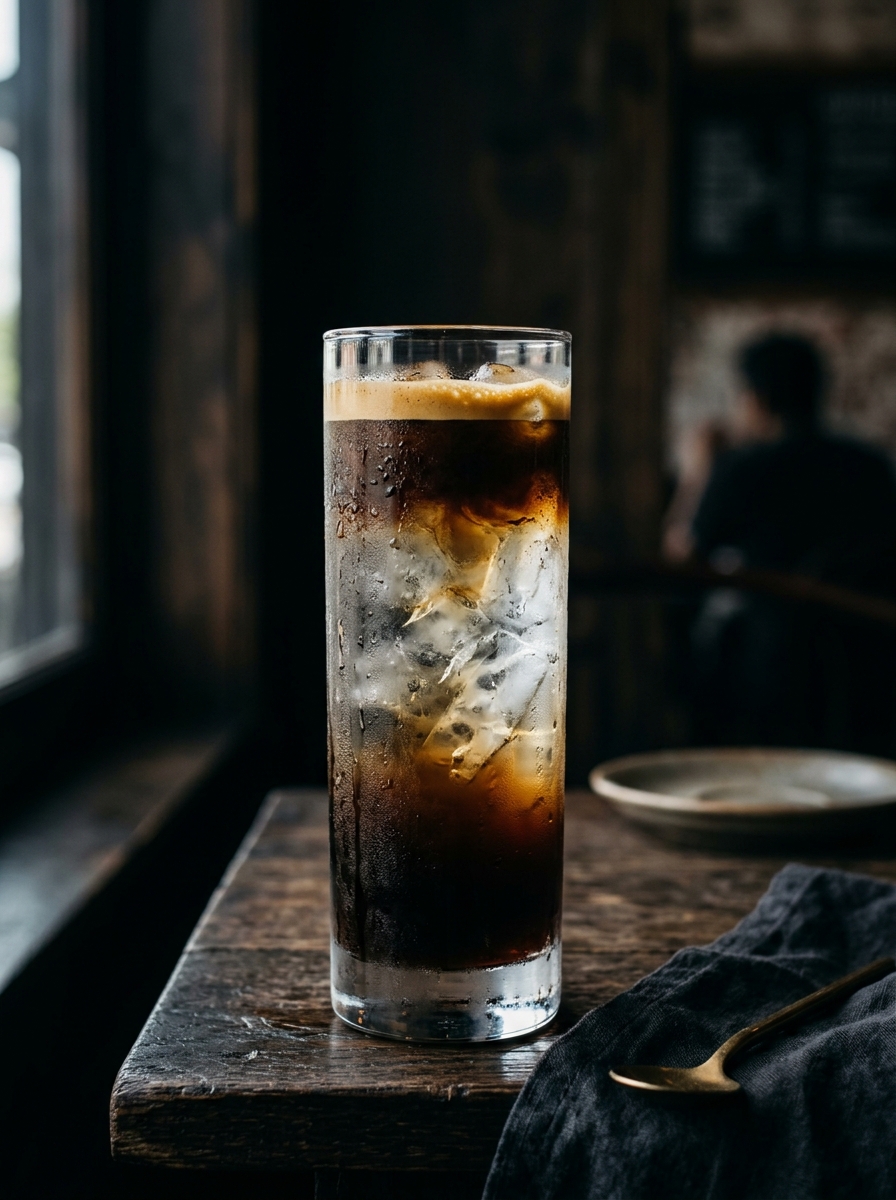 Lava Delta — iced dark coffee with espresso shot